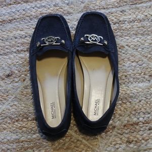 Michael Kors navy moccasins size 8
